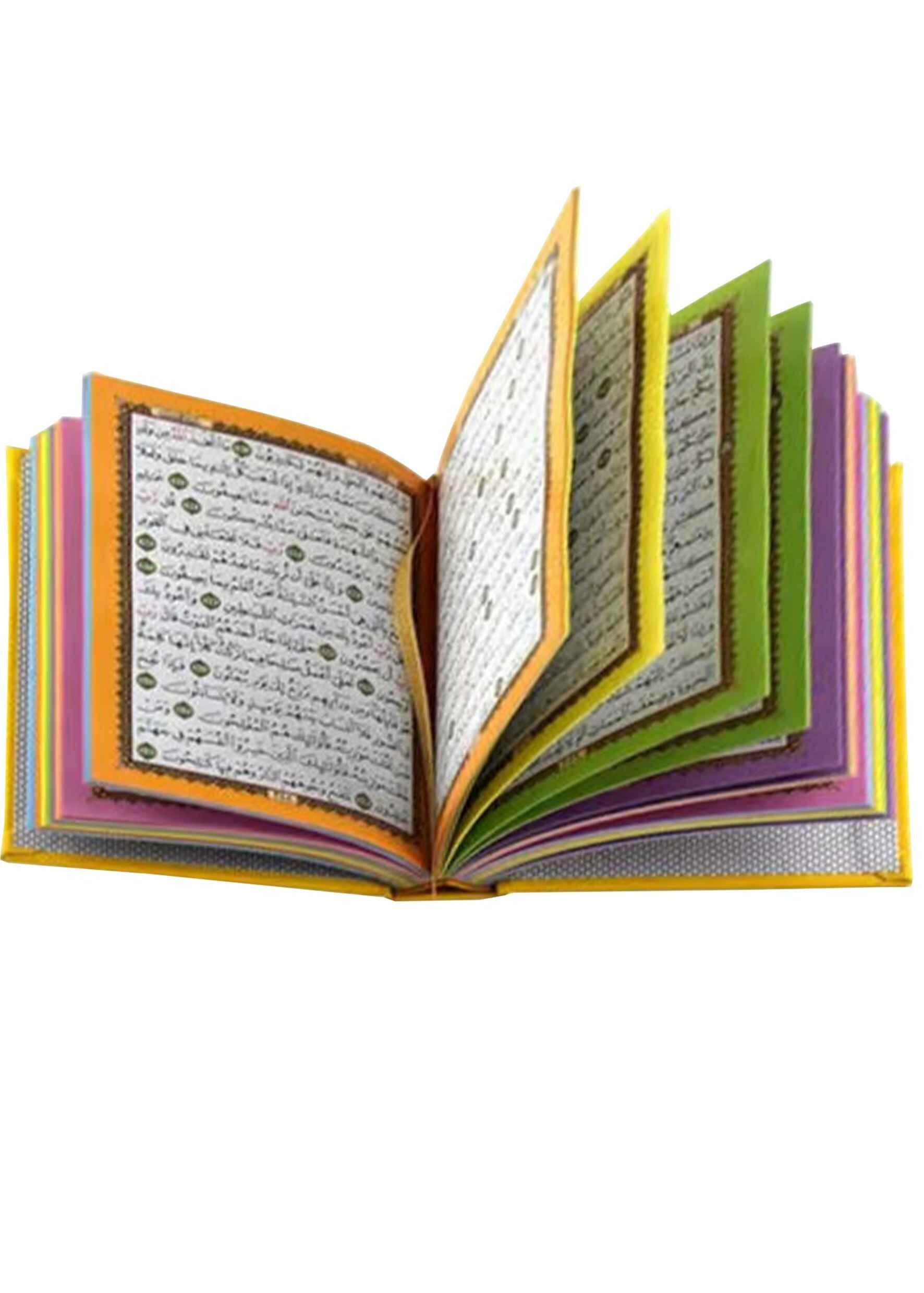 Leather Embossed Rainbow Colored Tajweedi Quran (Uthmani Script –15 Lines) – Blue