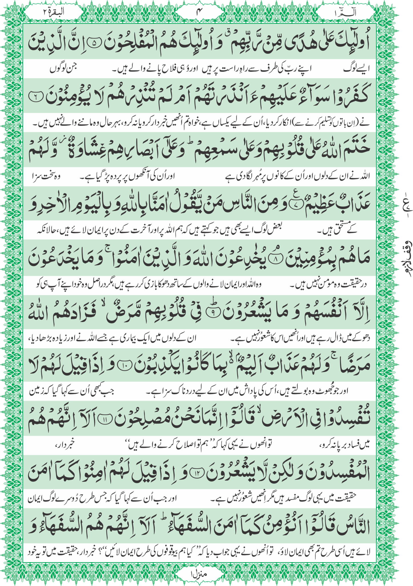Sipara Set. Translation of the Holy Quran (between the lines)