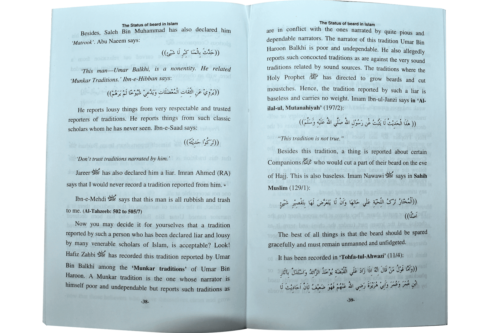 The Status Of Beard In Islam